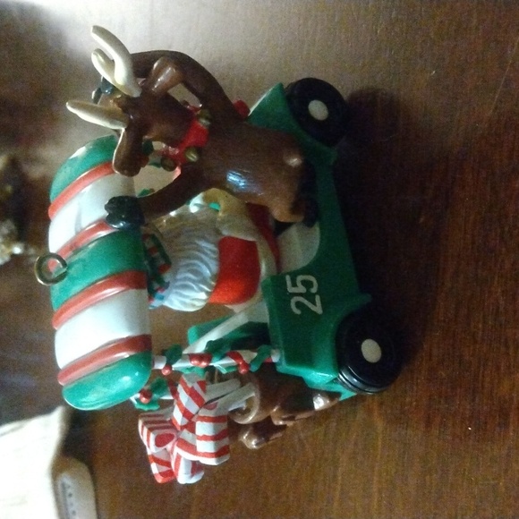Vintage 1989 NOMA Ornamotion Fore! Golfing Santa Christmas Rotating Ornament - Picture 5 of 5